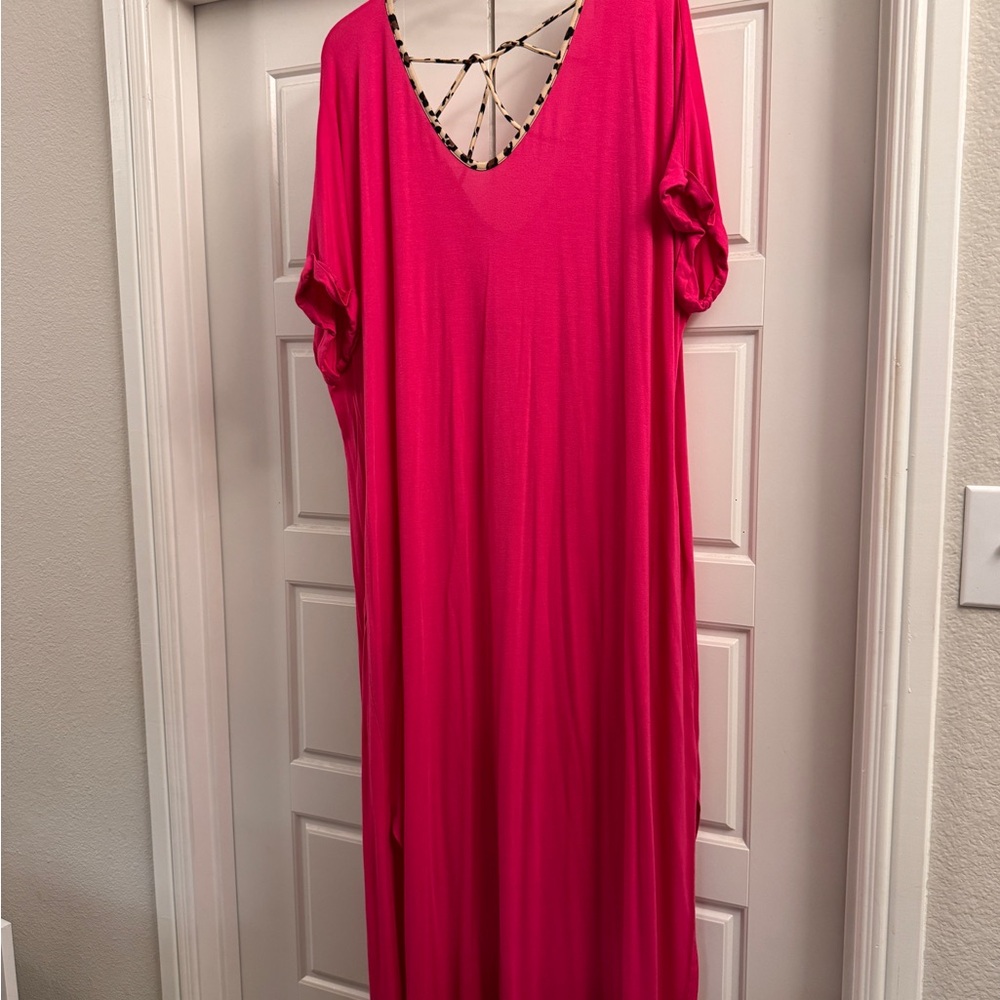 Chic Backless Pink Dress